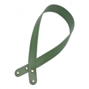 Skórzana rączka do torebki 65cm zielony