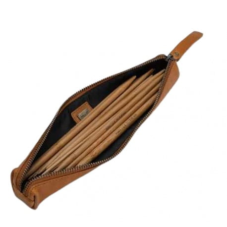 Hee XL Muud kolor Whisky duży skórzany piórnik/ etui