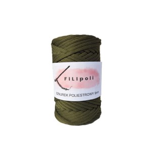 FILIpoli Sznurek poliestrowy płaski 5mm khaki