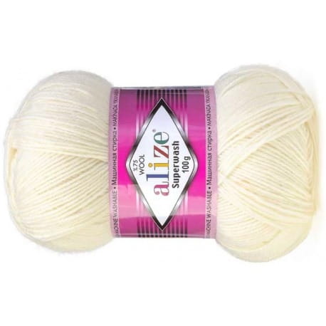 Alize Superwash 01 kremowy