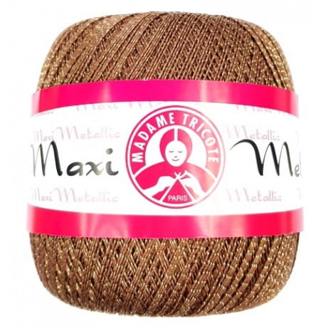 Maxi Metallic Madame Tricote 2655 brązowy ze złotą