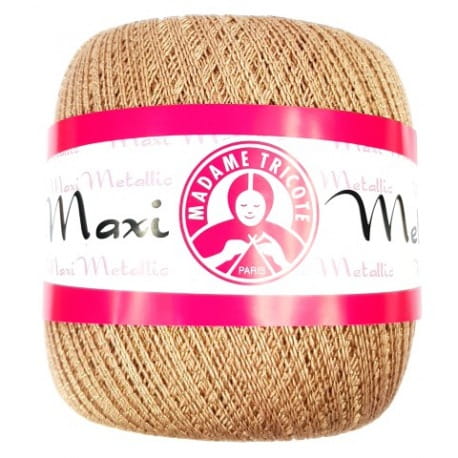 Maxi Metallic Madame Tricote 2103 jasny brąz ze złotą
