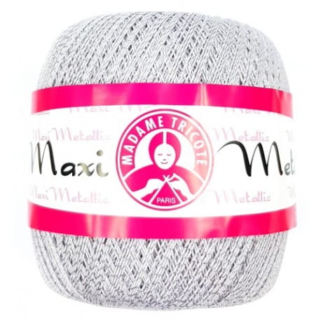 Maxi Metallic Madame Tricote 1367 j.szary ze srebrną