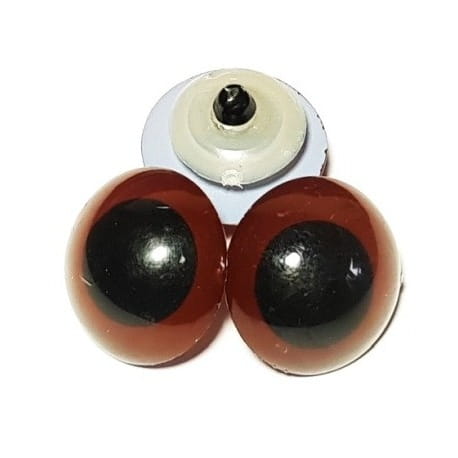 Oczy do maskotek 30mm brązowe 2szt.