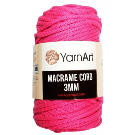 YarnArt Macrame Cord 3mm 803 amarantowy