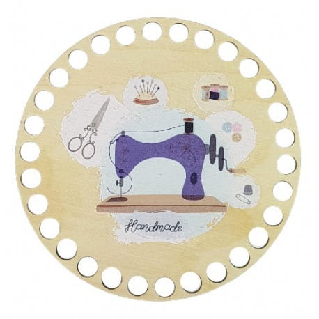 Baza okrągła, wieczko z namalowanym motywem, 15cm