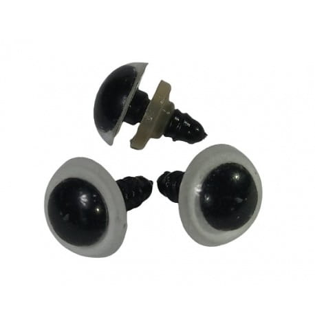 Oczy do maskotek 14mm białe 2szt.