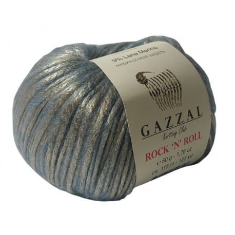 ROCK 'N' ROLL Gazzal 13478 błękitny ze złotem