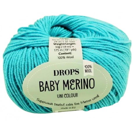 Drops Baby Merino 10 jasny turkus