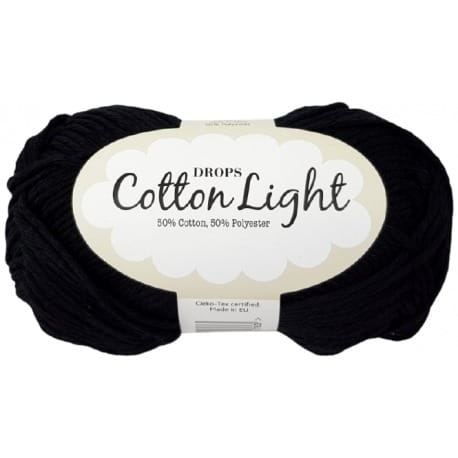 DROPS Cotton Light 20 czarny