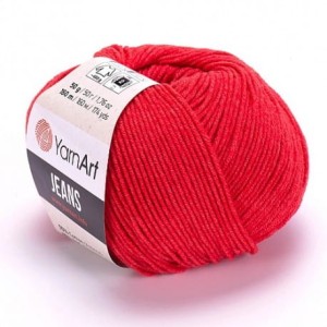 YarnArt Jeans 26 czerwony 2