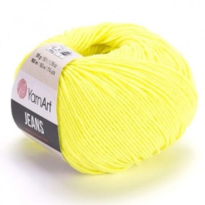 YarnArt Jeans 58 neonowy żółty