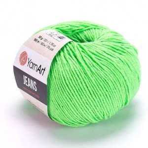YarnArt Jeans 60 zielony neon