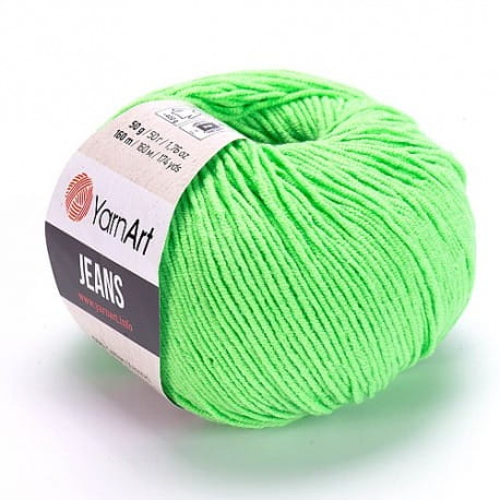 YarnArt Jeans 60 zielony neon
