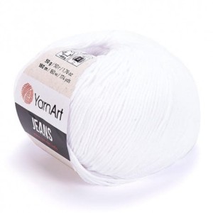 YarnArt Jeans 62 śnieżnobiały