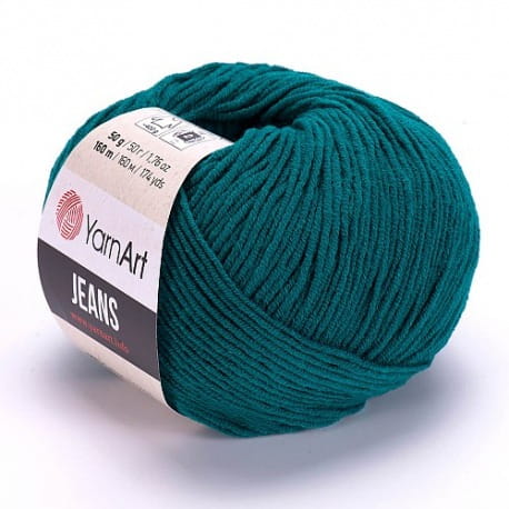 YarnArt Jeans 63 ciemny szmaragdowy