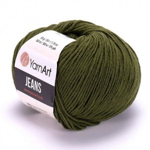 YarnArt Jeans 82 zgniła zieleń