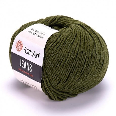 YarnArt Jeans 82 zgniła zieleń