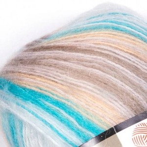 YarnArt Angora Active 852 błękit, jasny beż, biały