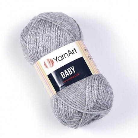 YarnArt Baby 195 szary