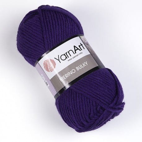 YarnArt Merino Bulky 556 ciemny fiolet