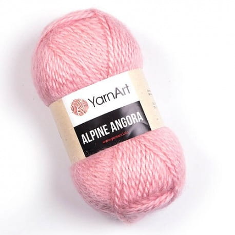 YarnArt Alpine Angora 339 pudrowy róż