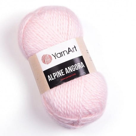YarnArt Alpine Angora 340 jasny różowy