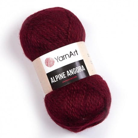 YarnArt Alpine Angora 341 bordowy
