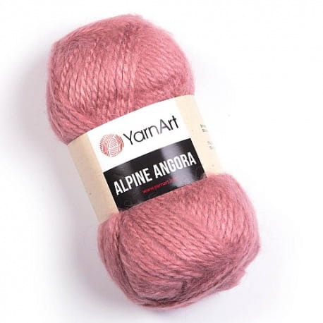 YarnArt Alpine Angora 342 brudny róż