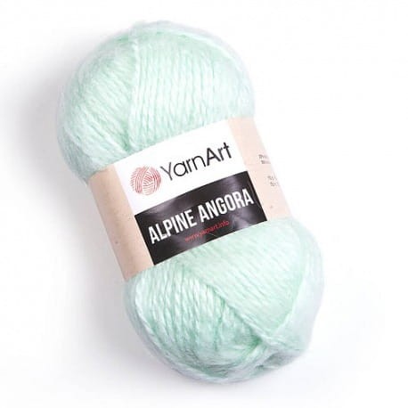 YarnArt Alpine Angora 344 miętowy