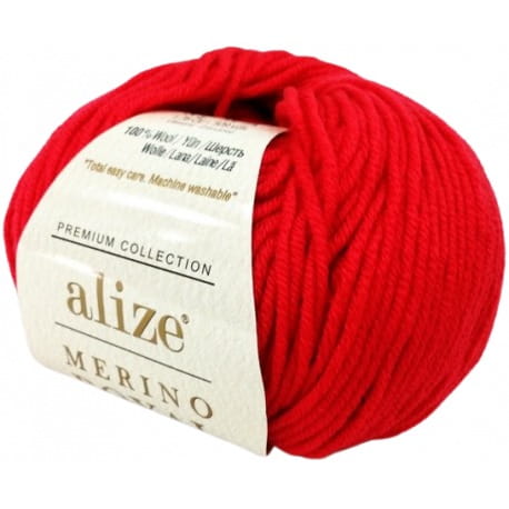 Alize Merino Royal 56 czerwony
