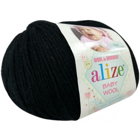 Alize Baby Wool 60 czarny