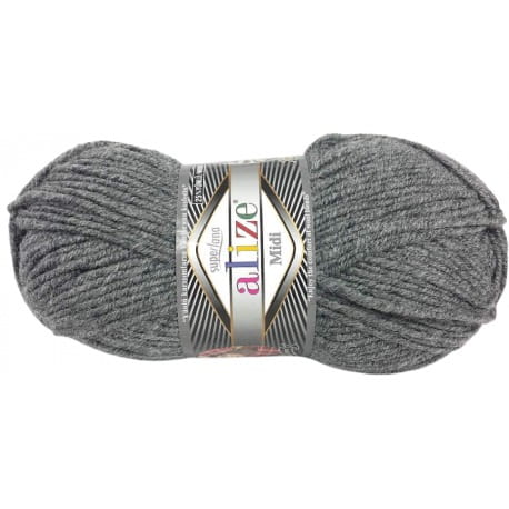 Alize Superlana MIDI 182 ciemny szary