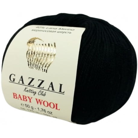 Gazzal Baby Wool 803 czarny