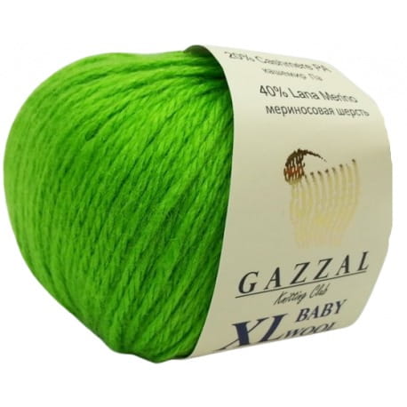 Gazzal Baby Wool XL 838 soczysta zieleń