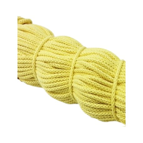 Sznurek bawełniany 5mm jasny żółty 250