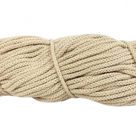 Sznurek bawełniany 5mm kolor beżowy