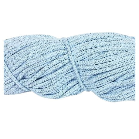 Sznurek bawełniany 5mm kolor jasny niebieski