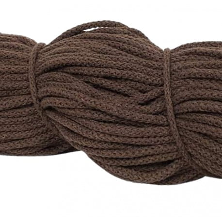Sznurek bawełniany 5mm kolor brązowy