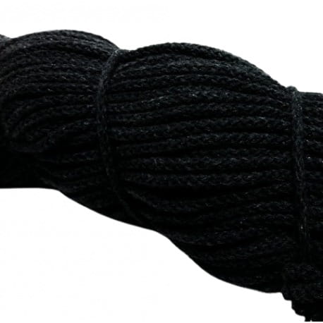 Sznurek bawełniany 5mm czarny