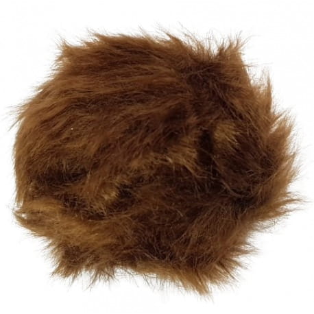Pompon 9cm brąz
