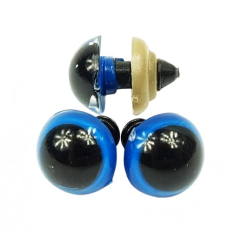 Oczy do maskotek 7mm niebieskie 2szt.