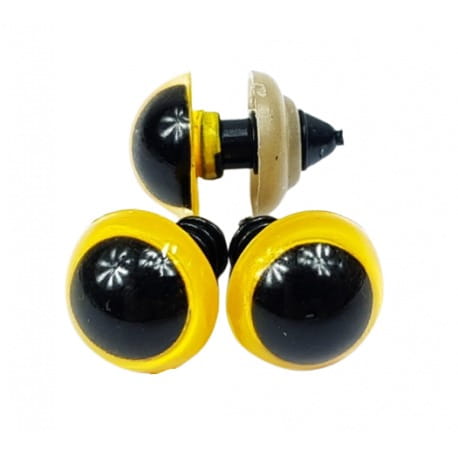 Oczy do maskotek 10mm żółte 2szt.