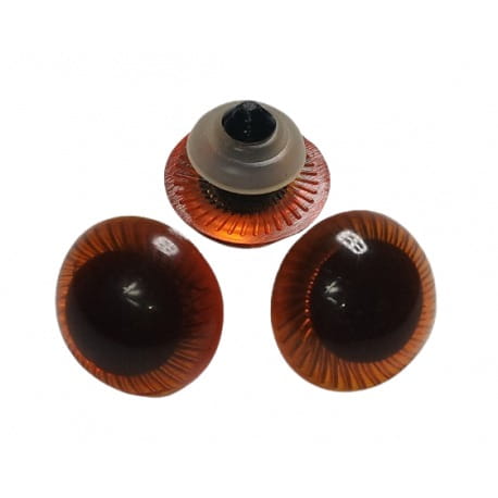 Oczy do maskotek 20mm pomarańczowe 2szt.