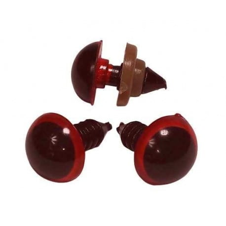 Oczy do maskotek 10mm czerwone 2szt.