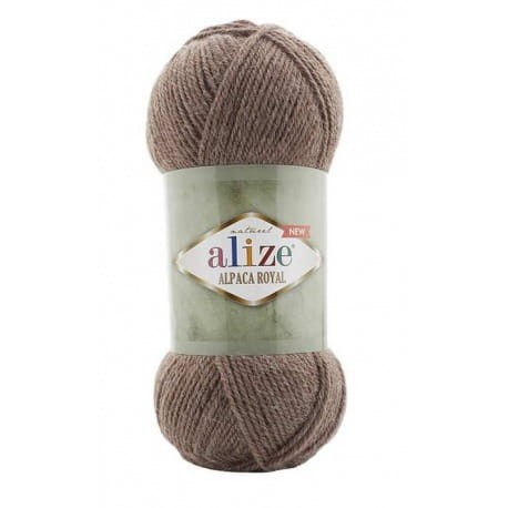 Alize Alpaca Royal New 688 ciemny brąz