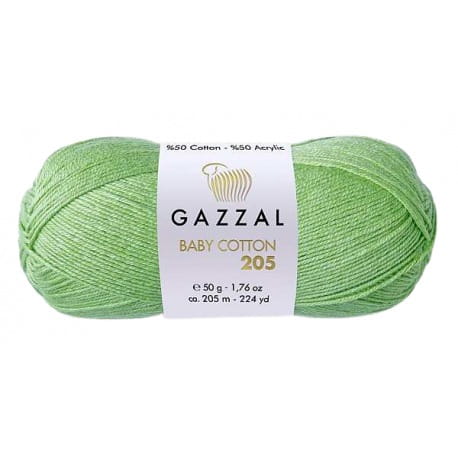 Gazzal Baby Cotton 205 jasny zielony 508