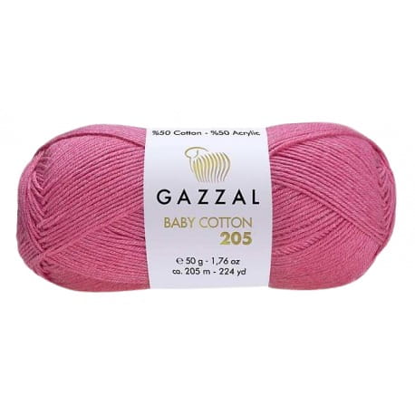Gazzal Baby Cotton 205 różowy 509
