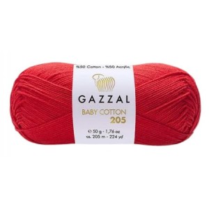 Gazzal Baby Cotton 205 czerwony 515