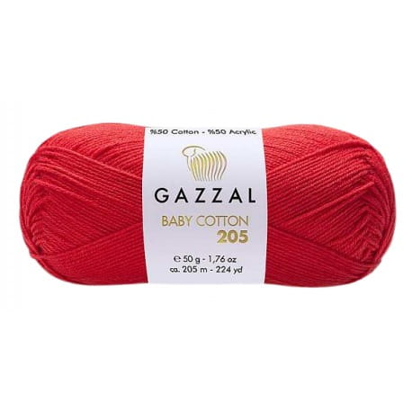 Gazzal Baby Cotton 205 czerwony 515